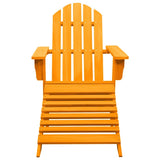 vidaXL Garden Adirondack Chair with Ottoman Solid Fir Wood Orange | SKU: 315868 | Barcode: 8720286240496
