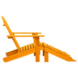 vidaXL Garden Adirondack Chair with Ottoman Solid Fir Wood Orange | SKU: 315868 | Barcode: 8720286240496