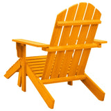 vidaXL Garden Adirondack Chair with Ottoman Solid Fir Wood Orange | SKU: 315868 | Barcode: 8720286240496