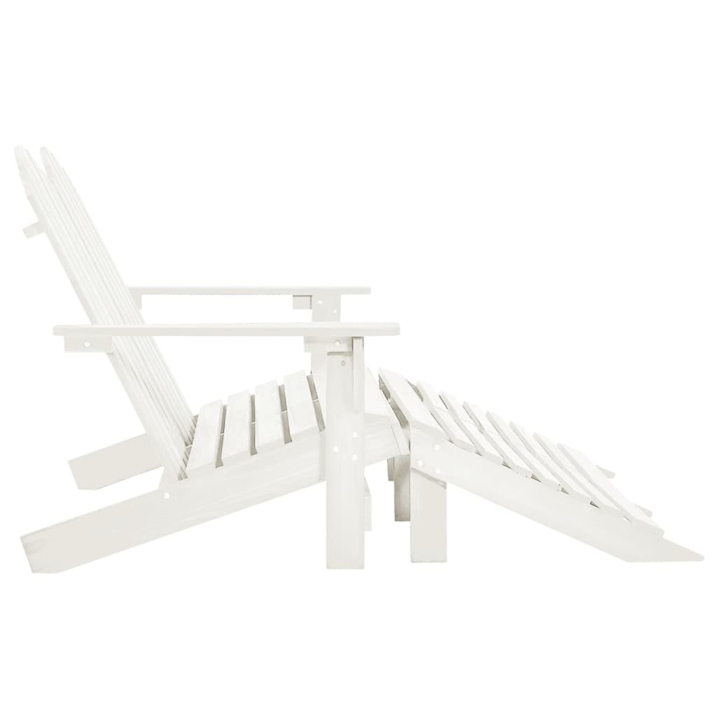 vidaXL 2-Seater Garden Adirondack Chair&Ottoman Fir Wood White | SKU: 315909 | Barcode: 8720286240908