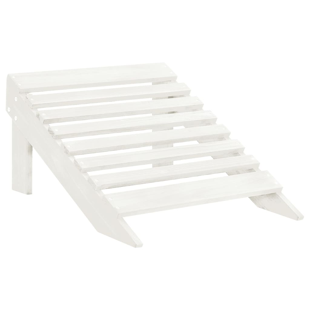 vidaXL 2-Seater Garden Adirondack Chair&Ottoman Fir Wood White | SKU: 315909 | Barcode: 8720286240908