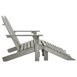 vidaXL 2-Seater Garden Adirondack Chair&Ottoman Fir Wood Grey | SKU: 315910 | Barcode: 8720286240915