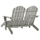 vidaXL 2-Seater Garden Adirondack Chair&Ottoman Fir Wood Grey | SKU: 315910 | Barcode: 8720286240915