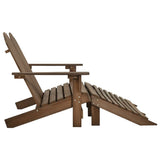 vidaXL 2-Seater Garden Adirondack Chair&Ottoman Fir Wood Brown | SKU: 315911 | Barcode: 8720286240922