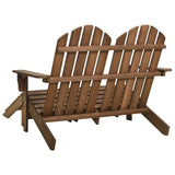 vidaXL 2-Seater Garden Adirondack Chair&Ottoman Fir Wood Brown | SKU: 315911 | Barcode: 8720286240922