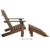 vidaXL 2-Seater Garden Adirondack Chair&Ottoman Fir Wood Brown | SKU: 315911 | Barcode: 8720286240922