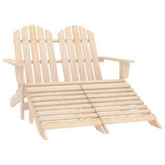 vidaXL 2-Seater Garden Adirondack Chair & Ottoman Fir Wood | SKU: 315912 | Barcode: 8720286240939