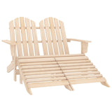 vidaXL 2-Seater Garden Adirondack Chair & Ottoman Fir Wood | SKU: 315912 | Barcode: 8720286240939