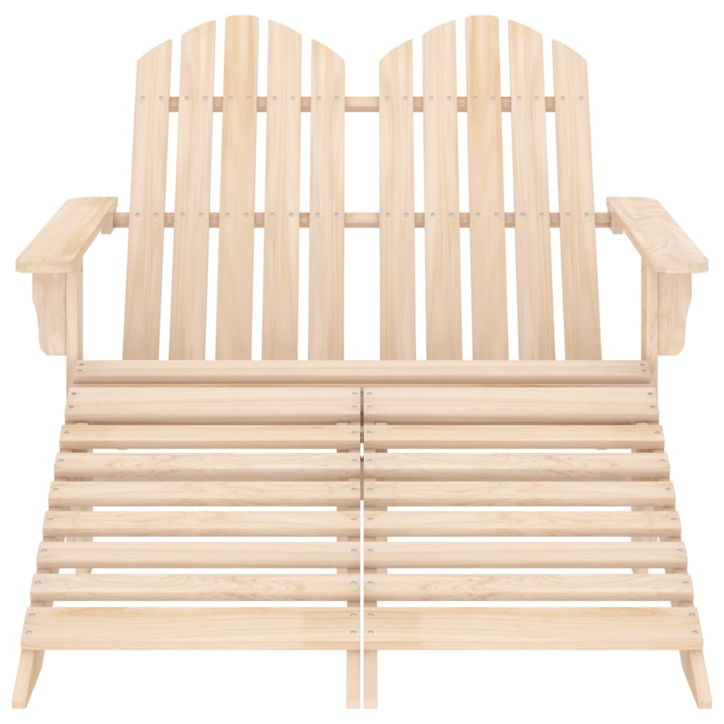 vidaXL 2-Seater Garden Adirondack Chair & Ottoman Fir Wood | SKU: 315912 | Barcode: 8720286240939
