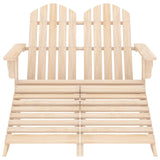 vidaXL 2-Seater Garden Adirondack Chair & Ottoman Fir Wood | SKU: 315912 | Barcode: 8720286240939