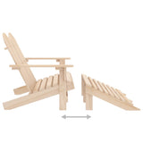 vidaXL 2-Seater Garden Adirondack Chair & Ottoman Fir Wood | SKU: 315912 | Barcode: 8720286240939