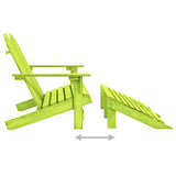 vidaXL 2-Seater Garden Adirondack Chair&Ottoman Fir Wood Green | SKU: 315916 | Barcode: 8720286240977