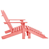 vidaXL 2-Seater Garden Adirondack Chair&Ottoman Fir Wood Pink | SKU: 315917 | Barcode: 8720286240984