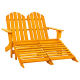 vidaXL 2-Seater Garden Adirondack Chair&Ottoman Fir Wood Orange | SKU: 315918 | Barcode: 8720286240991