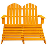 vidaXL 2-Seater Garden Adirondack Chair&Ottoman Fir Wood Orange | SKU: 315918 | Barcode: 8720286240991