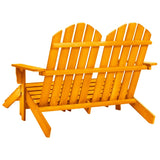 vidaXL 2-Seater Garden Adirondack Chair&Ottoman Fir Wood Orange | SKU: 315918 | Barcode: 8720286240991