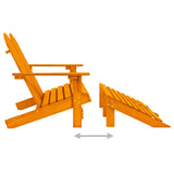 vidaXL 2-Seater Garden Adirondack Chair&Ottoman Fir Wood Orange | SKU: 315918 | Barcode: 8720286240991