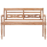 vidaXL Batavia Bench 120 cm White Wash Solid Teak Wood | SKU: 316035 | Barcode: 8720286246856