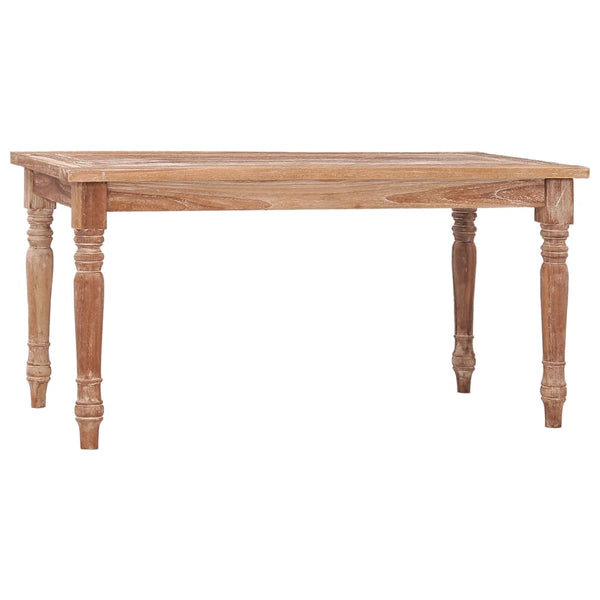 vidaXL Batavia Coffee Table 90x50x45 cm White Wash Solid Teak Wood | SKU: 316036 | Barcode: 8720286246863