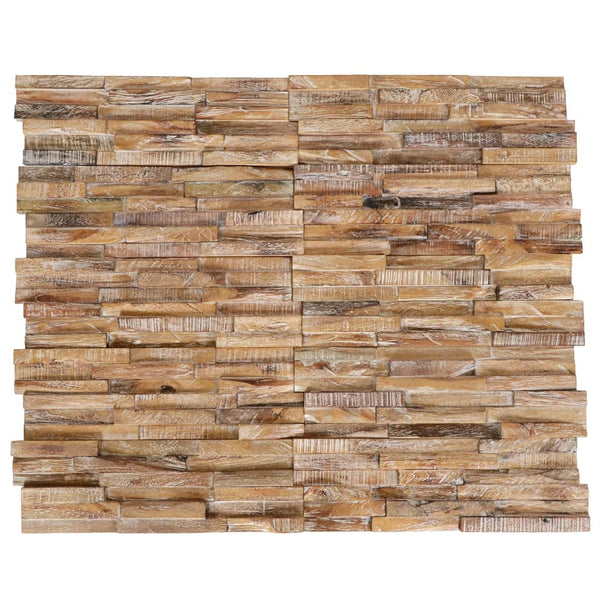 vidaXL 3D Wall Cladding Panels 10 pcs 1.01 m² Solid Teak Wood | SKU: 326177 | Barcode: 8720286290644