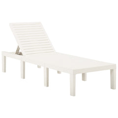vidaXL Sun Lounger Plastic White | SKU: 315826 | Barcode: 8720286314494