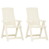 vidaXL Garden Reclining Chairs 2 pcs Plastic White | SKU: 315830 | Barcode: 8720286314531