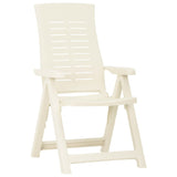 vidaXL Garden Reclining Chairs 2 pcs Plastic White | SKU: 315830 | Barcode: 8720286314531