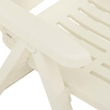 vidaXL Garden Reclining Chairs 2 pcs Plastic White | SKU: 315830 | Barcode: 8720286314531
