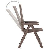 vidaXL Garden Reclining Chairs 2 pcs Plastic Mocha | SKU: 315832 | Barcode: 8720286314555