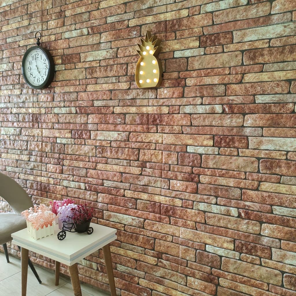vidaXL 3D Wall Panels With Brown Brick Design 10 pcs EPS | SKU: 149583 | Barcode: 8720286332023