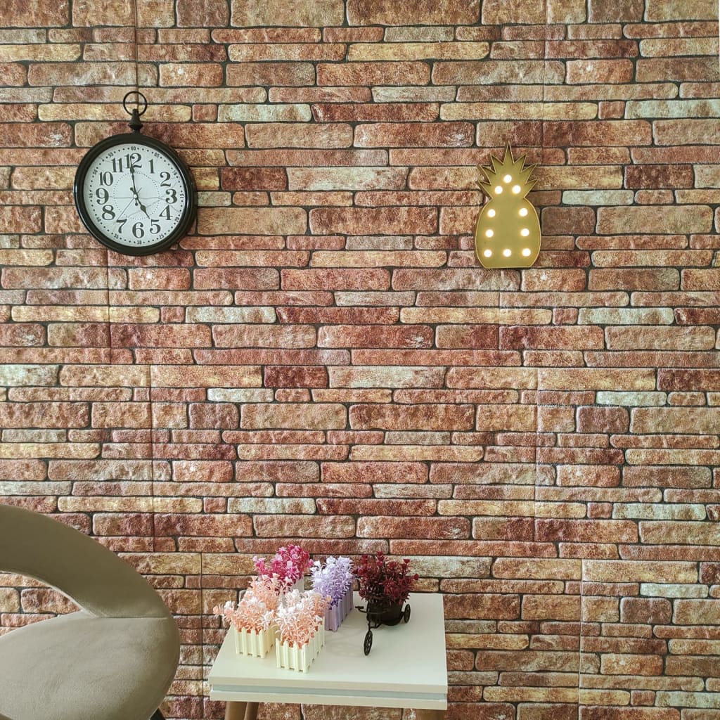 vidaXL 3D Wall Panels With Brown Brick Design 10 pcs EPS | SKU: 149583 | Barcode: 8720286332023