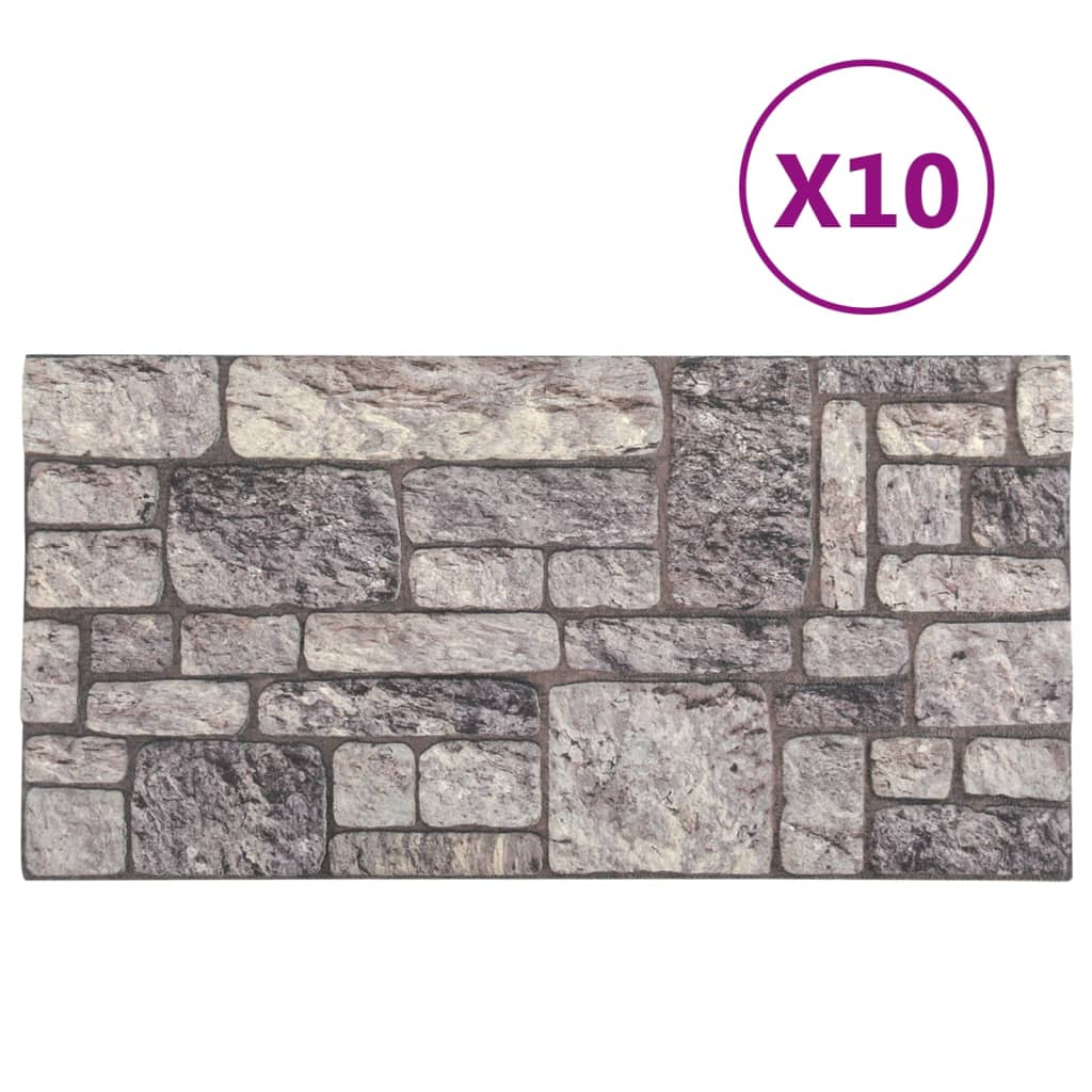 vidaXL 3D Wall Panels With Light Grey Brick Design 10 pcs EPS | SKU: 149586 | Barcode: 8720286332054