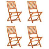 vidaXL Folding Garden Chairs 4 pcs Solid Eucalyptus Wood | SKU: 312452 | Barcode: 8720286334843