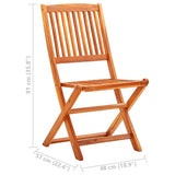 vidaXL Folding Garden Chairs 4 pcs Solid Eucalyptus Wood | SKU: 312452 | Barcode: 8720286334843