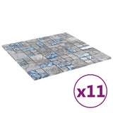 vidaXL Mosaic Tiles 11 pcs Grey and Blue 30x30 cm Glass | SKU: 327309 | Barcode: 8720286341018