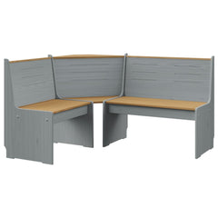 vidaXL Garden Corner Bench 151 cm Solid Pinewood Honey Brown & Grey | SKU: 327248 | Barcode: 8720286343050