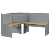 vidaXL Garden Corner Bench 151 cm Solid Pinewood Honey Brown & Grey | SKU: 327248 | Barcode: 8720286343050