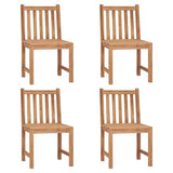 vidaXL Garden Chairs 4 pcs Solid Teak Wood | SKU: 3073085 | Barcode: 8720286448540