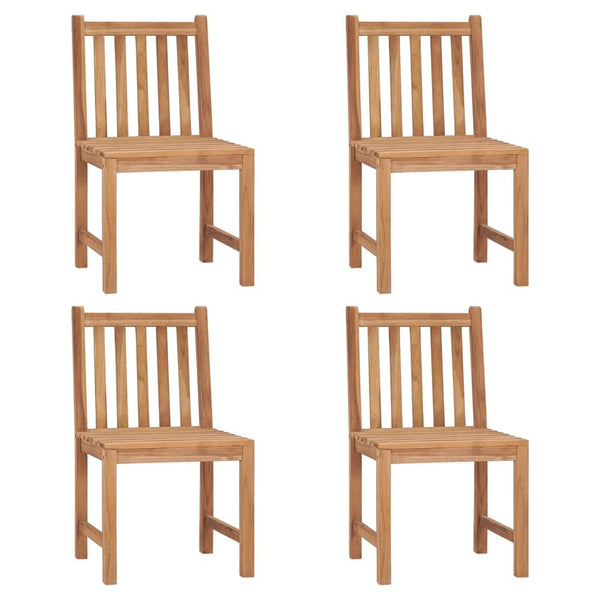 vidaXL Garden Chairs 4 pcs Solid Teak Wood | SKU: 3073085 | Barcode: 8720286448540