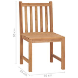vidaXL Garden Chairs 4 pcs Solid Teak Wood | SKU: 3073085 | Barcode: 8720286448540