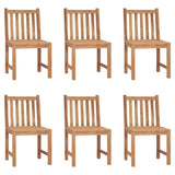 vidaXL Garden Chairs 6 pcs Solid Teak Wood | SKU: 3073086 | Barcode: 8720286448557