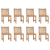 vidaXL Garden Chairs 8 pcs Solid Teak Wood | SKU: 3073087 | Barcode: 8720286448564