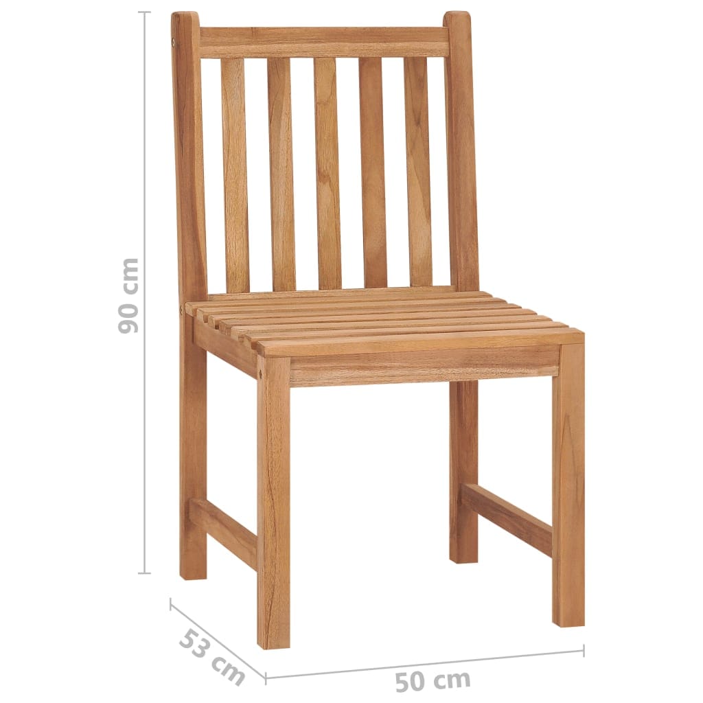 vidaXL Garden Chairs 8 pcs Solid Teak Wood | SKU: 3073087 | Barcode: 8720286448564