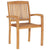 vidaXL Stacking Garden Chairs 4 pcs Solid Teak Wood | SKU: 3073207 | Barcode: 8720286449769