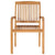 vidaXL Stacking Garden Chairs 4 pcs Solid Teak Wood | SKU: 3073207 | Barcode: 8720286449769