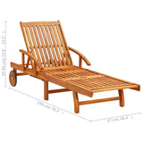 vidaXL Sun Loungers 2 pcs Solid Acacia Wood | SKU: 3077329 | Barcode: 8720286484326