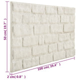 vidaXL 3D Wall Panels With White Brick Design 10 pcs EPS | SKU: 332927 | Barcode: 8720286493403
