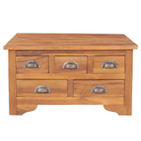 vidaXL Coffee Table With Flip Top 65x64x35 cm Solid Teak Wood | SKU: 332853 | Barcode: 8720286506813