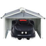 vidaXL Garden Robot Lawnmower Shed 92x97x63 cm Galvanised Steel Grey | SKU: 150908 | Barcode: 8720286512777