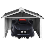 vidaXL Garden Robot Lawnmower Shed 92x97x63 cm Galvanised Steel Black | SKU: 150909 | Barcode: 8720286512784
